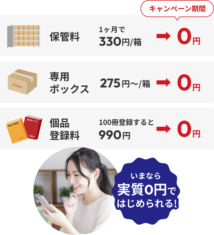 いまなら実質0円ではじめられる!